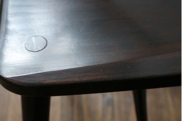 和製ビンテージ　松本民芸家具　#55型　レトロで温かみ漂うスピンドルチェア2脚セット(木製イス、板座チェア、ダイニングチェア、椅子、ヴィンテージ)(R-069621)