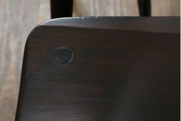 和製ビンテージ　松本民芸家具　#55型　レトロで温かみ漂うスピンドルチェア2脚セット(木製イス、板座チェア、ダイニングチェア、椅子、ヴィンテージ)(R-069621)