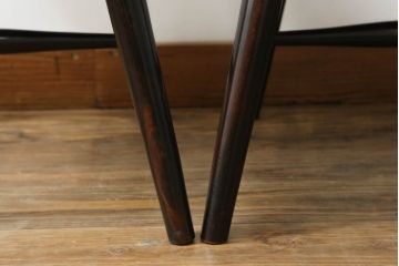 和製ビンテージ　松本民芸家具　#55型　レトロで温かみ漂うスピンドルチェア2脚セット(木製イス、板座チェア、ダイニングチェア、椅子、ヴィンテージ)(R-069621)