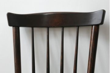 和製ビンテージ　松本民芸家具　#55型　レトロで温かみ漂うスピンドルチェア2脚セット(木製イス、板座チェア、ダイニングチェア、椅子、ヴィンテージ)(R-069622)