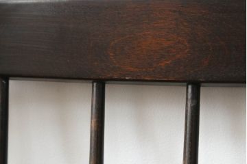 和製ビンテージ　松本民芸家具　#55型　レトロで温かみ漂うスピンドルチェア2脚セット(木製イス、板座チェア、ダイニングチェア、椅子、ヴィンテージ)(R-069622)
