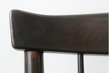 和製ビンテージ　松本民芸家具　#55型　レトロで温かみ漂うスピンドルチェア2脚セット(木製イス、板座チェア、ダイニングチェア、椅子、ヴィンテージ)(R-069622)
