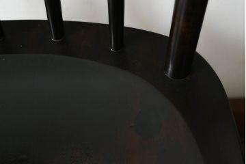 和製ビンテージ　松本民芸家具　#55型　レトロで温かみ漂うスピンドルチェア2脚セット(木製イス、板座チェア、ダイニングチェア、椅子、ヴィンテージ)(R-069622)
