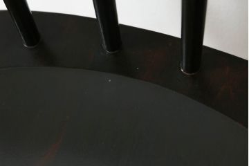 和製ビンテージ　松本民芸家具　#55型　レトロで温かみ漂うスピンドルチェア2脚セット(木製イス、板座チェア、ダイニングチェア、椅子、ヴィンテージ)(R-069622)