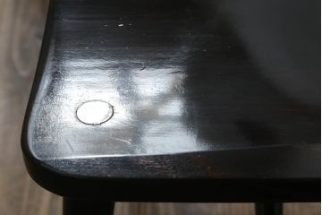 和製ビンテージ　松本民芸家具　#55型　レトロで温かみ漂うスピンドルチェア2脚セット(木製イス、板座チェア、ダイニングチェア、椅子、ヴィンテージ)(R-069622)