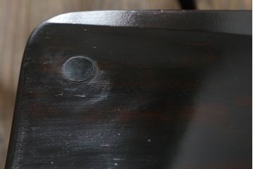 和製ビンテージ　松本民芸家具　#55型　レトロで温かみ漂うスピンドルチェア2脚セット(木製イス、板座チェア、ダイニングチェア、椅子、ヴィンテージ)(R-069622)