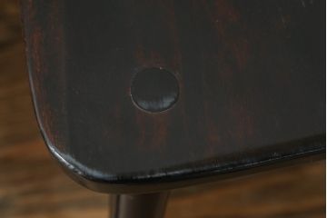和製ビンテージ　松本民芸家具　#55型　レトロで温かみ漂うスピンドルチェア2脚セット(木製イス、板座チェア、ダイニングチェア、椅子、ヴィンテージ)(R-069622)