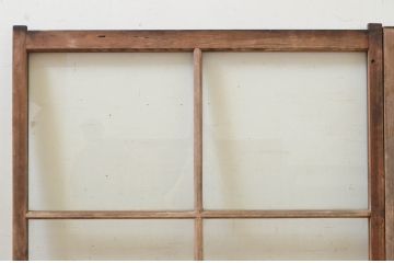 アンティーク建具　レトロな空間作りにおすすめなガラス窓2枚セット(引き戸、ガラス戸)(R-069624)