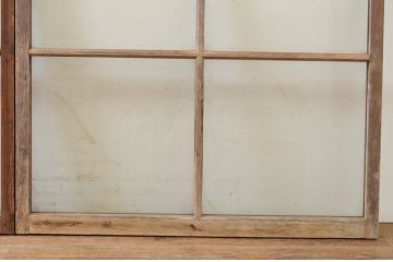 アンティーク建具　レトロな空間作りにおすすめなガラス窓2枚セット(引き戸、ガラス戸)(R-069624)