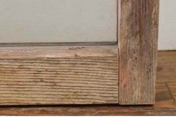 アンティーク建具　レトロな空間作りにおすすめなガラス窓2枚セット(引き戸、ガラス戸)(R-069624)