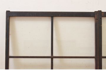 アンティーク建具　レトロな空間作りにおすすめなガラス窓2枚セット(引き戸、ガラス戸)(R-069624)