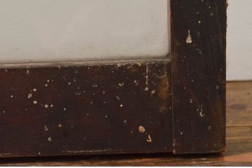 アンティーク建具　レトロな空間作りにおすすめなガラス窓2枚セット(引き戸、ガラス戸)(R-069624)
