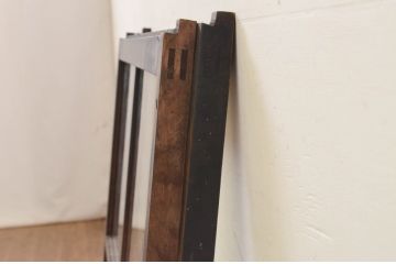 アンティーク建具　レトロな空間作りにおすすめなガラス窓2枚セット(引き戸、ガラス戸)(R-069624)
