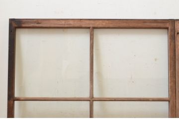 アンティーク建具　レトロな空間作りにおすすめなガラス戸3枚セット(引き戸、ガラス窓)(R-069625)