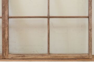 アンティーク建具　レトロな空間作りにおすすめなガラス戸3枚セット(引き戸、ガラス窓)(R-069625)