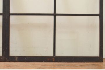 アンティーク建具　レトロな空間作りにおすすめなガラス戸3枚セット(引き戸、ガラス窓)(R-069625)