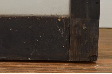 アンティーク建具　レトロな空間作りにおすすめなガラス戸3枚セット(引き戸、ガラス窓)(R-069625)