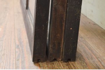 アンティーク建具　レトロな空間作りにおすすめなガラス戸3枚セット(引き戸、ガラス窓)(R-069625)
