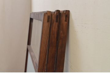 アンティーク建具　レトロな雰囲気が魅力のガラス窓3枚セット(引き戸、ガラス戸)(R-069626)