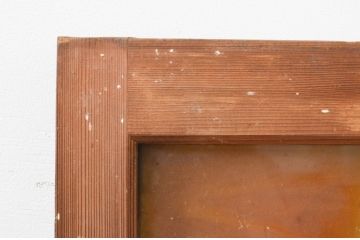  アンティーク建具　風情ある佇まいが魅力的なガラス窓2枚セット(引き戸、ガラス帯戸、ガラス戸)(R-069628)