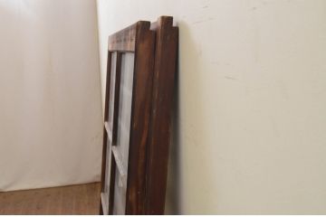  アンティーク建具　風情ある佇まいが魅力的なガラス窓2枚セット(引き戸、ガラス帯戸、ガラス戸)(R-069628)
