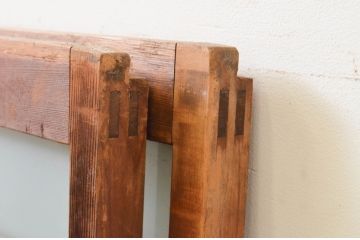 アンティーク建具　レトロな空間を演出する格子入り幅狭ガラス戸2枚セット(引き戸、格子戸、ガラス障子戸)(R-069634)