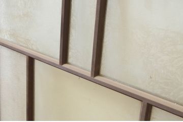 アンティーク建具　大正ロマンなお部屋作りにおすすめなガラス窓2枚セット(引き戸、ガラス戸)(R-069635)