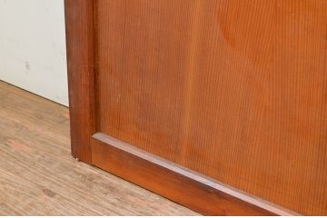 アンティーク建具　経年を感じさせる木味が魅力の板戸窓2枚セット(引き戸)(R-069636)
