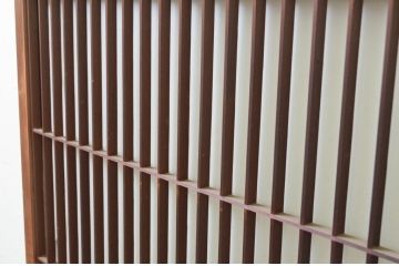  アンティーク建具　山と海どちらの風情も味わえる書院窓2枚セット(書院戸、引き戸)(R-069638)