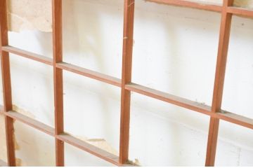 アンティーク建具　どこか懐かしい雰囲気溢れる障子戸2枚セット(引き戸、障子窓)(R-069639)