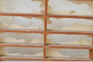 アンティーク建具　どこか懐かしい雰囲気溢れる障子戸2枚セット(引き戸、障子窓)(R-069639)