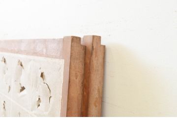 アンティーク建具　どこか懐かしい雰囲気溢れる障子戸2枚セット(引き戸、障子窓)(R-069639)