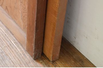 アンティーク建具　どこか懐かしい雰囲気漂う板戸窓2枚セット(引き戸)(R-069642)