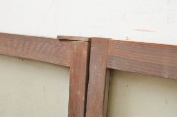 アンティーク建具　レトロな空間作りにおすすめなガラス窓4枚セット(引き戸、ガラス戸)(R-069643)