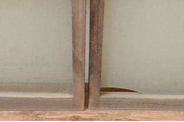 アンティーク建具　レトロな空間作りにおすすめなガラス窓4枚セット(引き戸、ガラス戸)(R-069643)
