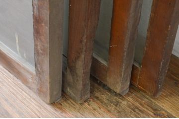 アンティーク建具　レトロな空間作りにおすすめなガラス窓4枚セット(引き戸、ガラス戸)(R-069643)
