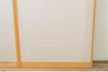ビンテージ建具　和モダンな空間を演出する変わりデザインの障子窓2枚セット(引き戸、障子戸、ヴィンテージ)(R-069645)