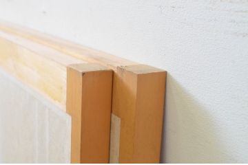 ビンテージ建具　和モダンな空間を演出する変わりデザインの障子窓2枚セット(引き戸、障子戸、ヴィンテージ)(R-069645)