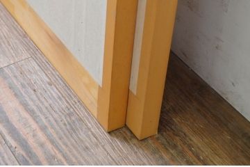 ビンテージ建具　和モダンな空間を演出する変わりデザインの障子窓2枚セット(引き戸、障子戸、ヴィンテージ)(R-069645)