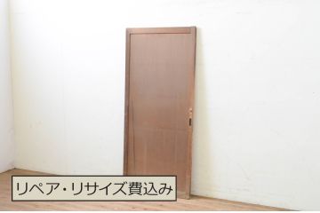 アンティーク建具　杉材　美しい柾目が魅力的な板戸窓1枚(引き戸)(R-069647)