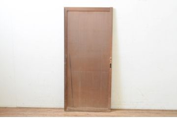 アンティーク建具　杉材　美しい柾目が魅力的な板戸窓1枚(引き戸)(R-069647)