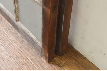 アンティーク建具　大正ロマン　どこか懐かしい雰囲気漂うガラス窓2枚セット(引き戸、ガラス戸)(R-069648)