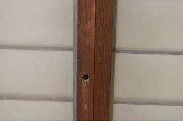 アンティーク建具　レトロな空間演出におすすめの格子入りガラス戸2枚セット(引き戸、格子戸、窓)(R-069650)