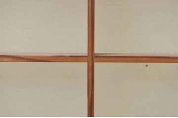 アンティーク建具　レトロな空間演出におすすめの格子入りガラス戸2枚セット(引き戸、格子戸、窓)(R-069652)