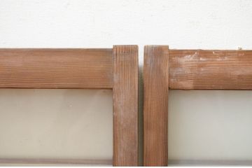 アンティーク建具　レトロな空間演出におすすめの格子入りガラス戸2枚セット(引き戸、格子戸、窓)(R-069652)