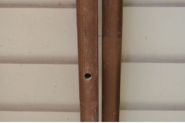 アンティーク建具　レトロな空間演出におすすめの格子入りガラス戸2枚セット(引き戸、格子戸、窓)(R-069652)