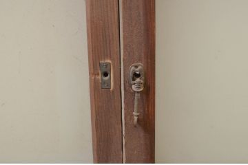 アンティーク建具　レトロな雰囲気が魅力のガラス窓2枚セット(引き戸、ガラス戸)(R-069654)