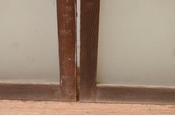アンティーク建具　レトロな雰囲気が魅力のガラス窓2枚セット(引き戸、ガラス戸)(R-069654)