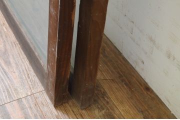 アンティーク建具　レトロな雰囲気が魅力のガラス窓2枚セット(引き戸、ガラス戸)(R-069654)