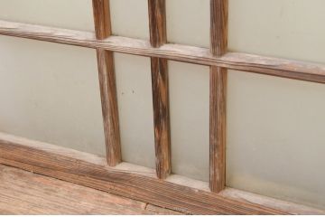 アンティーク建具　大正ロマン　どこか懐かしい雰囲気漂うガラス窓2枚セット(引き戸、ガラス戸)(R-069665)